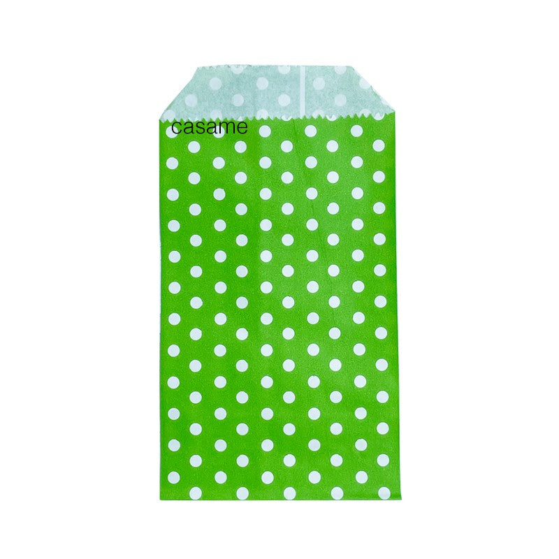 10/25/50 Pcs Small Sack Pouch Mini Dot Kraft Paper Bags Wedding Party Invitation Greeting Cards Paper Gift Bag Birthday