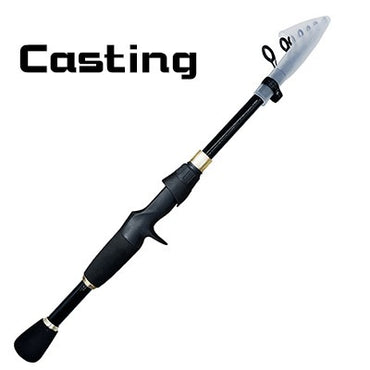 Varas de Pesca Telescópicas de 1.6-2.4m Ultraleves de Carbono para Spinning e Casting Acessórios de Pesca Peso da Isca 10-30g