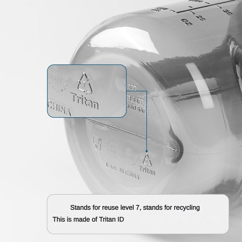 1700ML/2500ML/3800ML Fitness Cup Bpa Free Drinking Bottle Large Capacity Portable PC Sports Water Bottle With Straw