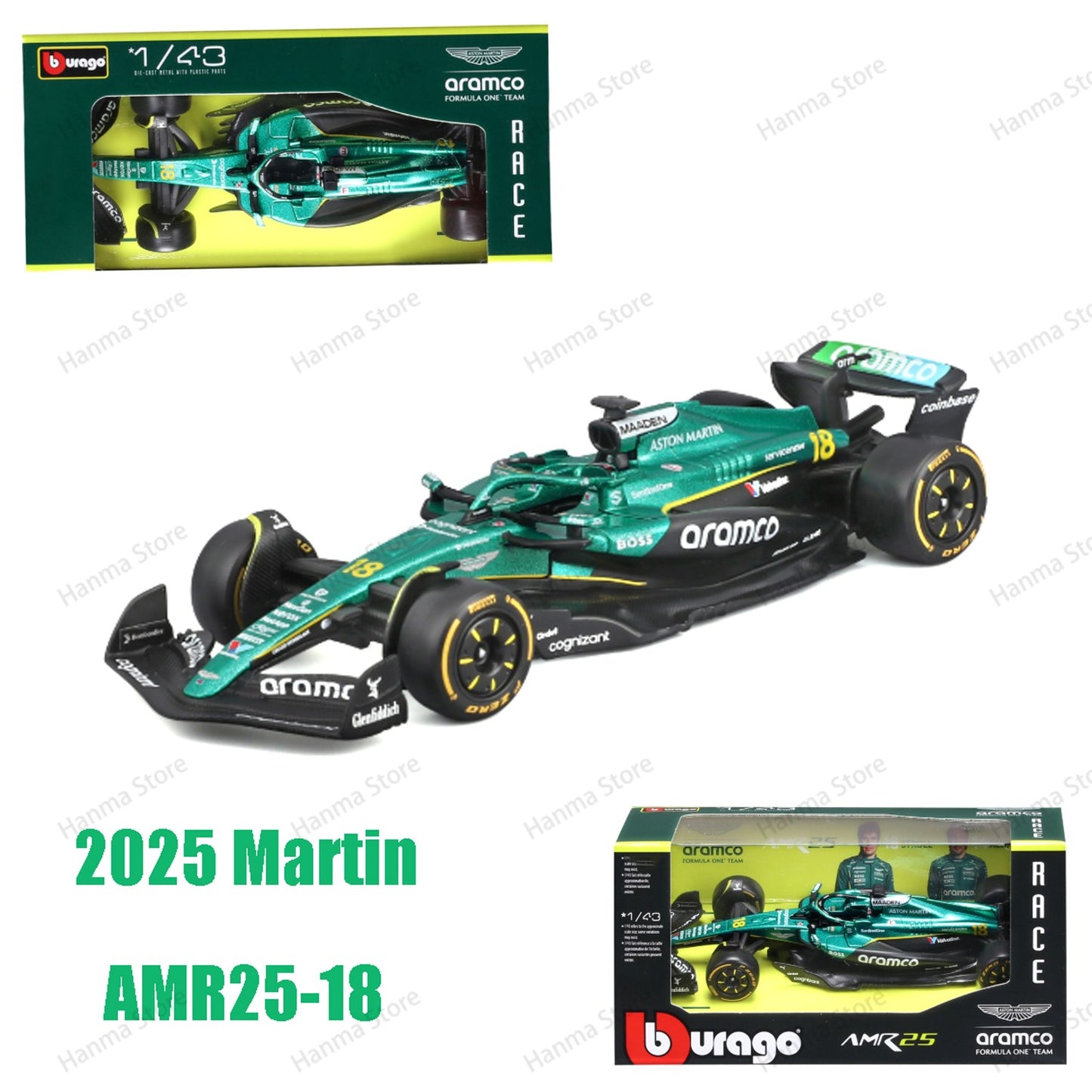 Novo 2025 F1 Bburago 1:43 Mclaren Mcl39 Miami Gp Monaco Gp Amg W16 F1 Liga Miniatura Modelo Diecast F1 Campeão Mcl38 Brinquedos Presente