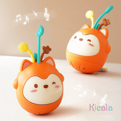 Silicone Pull String Baby Toy Silicone Baby Musical Light Up Toys Fine Motor Educational Learning Activity Gift For 0-3 Month