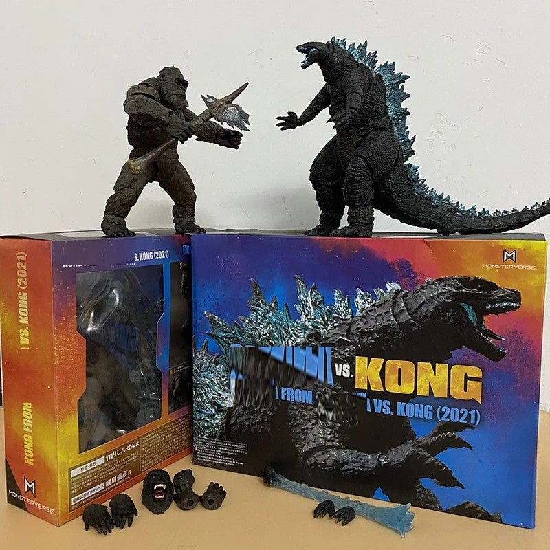 SHM Kong Do Filme Godzilla Vs Kong 2021 PVC Boneco de Ação Kaiju Monsterverse Modelo Dinossauro Brinquedos de Ação Colecionáveis Presentes