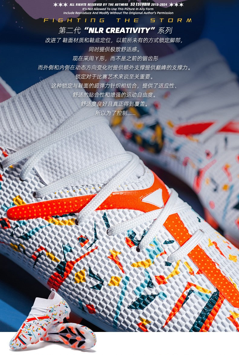 Mens Football Field Boots Ultralight Turf Indoor Society Training Soccer Shoes Cleats for Kids Sneakers TF/FG Football Shoes