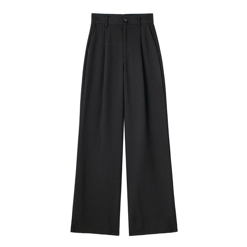 HXAO Women 2024 Wide leg Pants Baggy High Waist Pants Women's Wide Trousers Black Office wear Wide Pants Woman Autumn Trousers