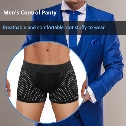 Men Hip Lift Body Shaper Sponge Fake Butt Padded Boxer Briefs Hollow out Breathable Slimming Underwear Body Shaping Enhancement