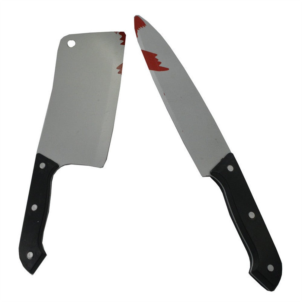 10/5/3/1pcs 30cm Faked Bloody Sharp Knife for Halloween DIY Cosplay Props Decor Simulation Plastic Kitchen Knife halloween Party