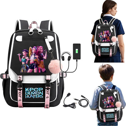 Para KPop Demon Hunters Mochila Adolescentes Mochilas Para Kpop Demon Mochila para Fãs Adolescente