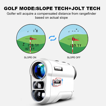 REVASRI Medidor de Distância a Laser para Golfe 600 Jardas/1000 Jardas Inclinação e Vibração de Trava de Bandeira para Torneio de Golfe Caça Pesquisa Legal