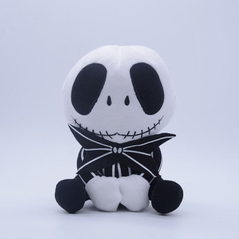 25cm Cartoon Anime Halloween The Nightmare Before Christmas Horror Pumpkin Skeleton Composite Plush Doll Toy Children Kids Gift