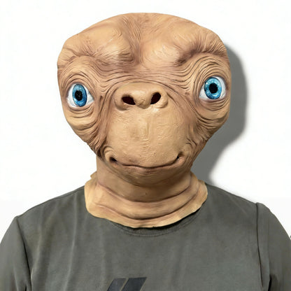 Realistic Alien Latex Mask Extraterrestrial Big Eyes Full Head Mask Sci-Fi Space Creature Cosplay Costume Halloween Party Horror