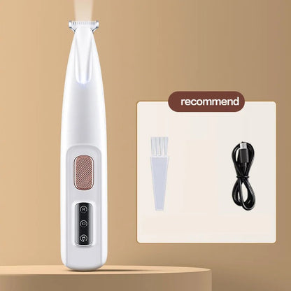 Aparador de Patas de Cachorro com Luz LED Aparador de Pelos para Animais de Estimação Totalmente à Prova D'água com Display LED Máquina de Tosa para Cães Lâmina de 18mm