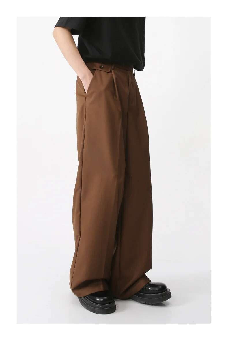 IEFB Men's Wear Spring New Suit Pants Loose Straight Korean Fashion Simple Solid Color Male Casual Trousers Wide Leg 9A6959