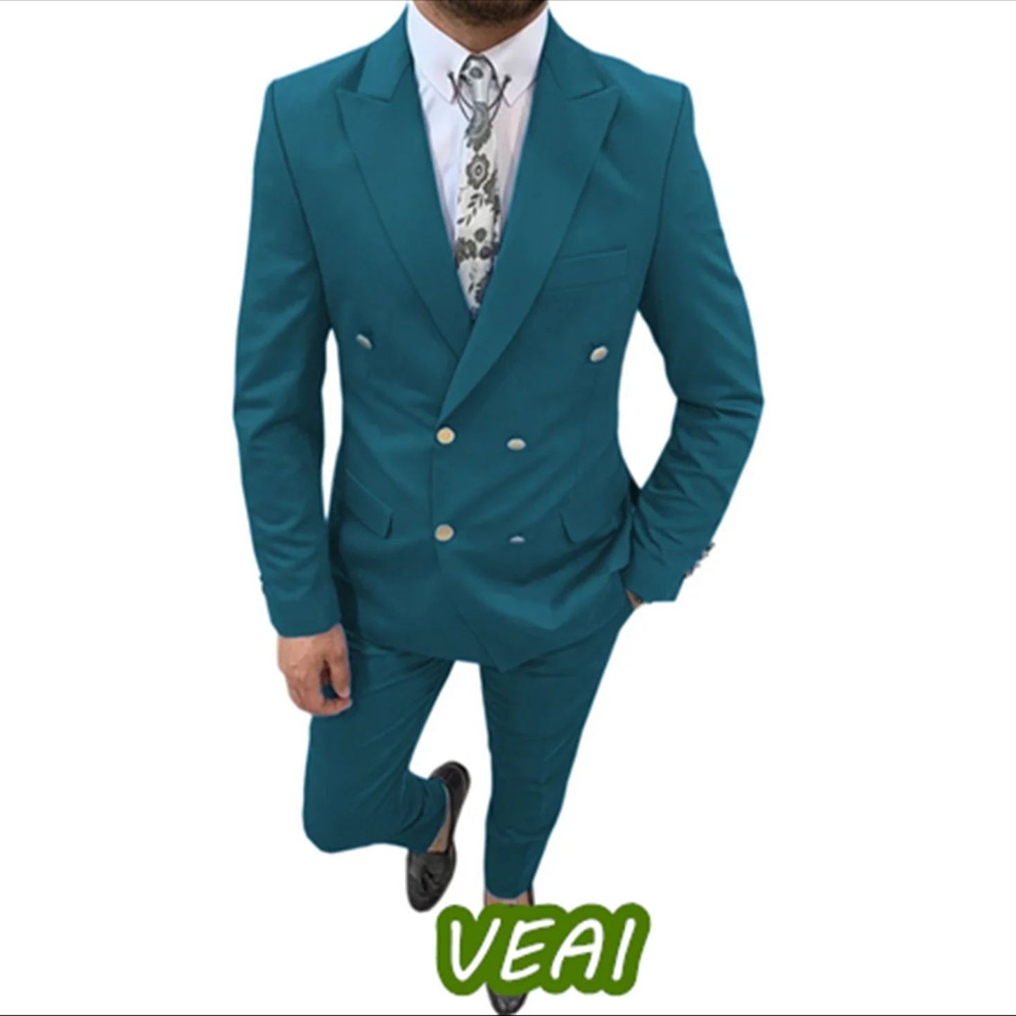 CustomizedPink Men Suits Tailor-Made Double Breasted Groom Tuxedos Wedding Terno Masculino Prom Costume Homme Italien 2PCS(Blaze