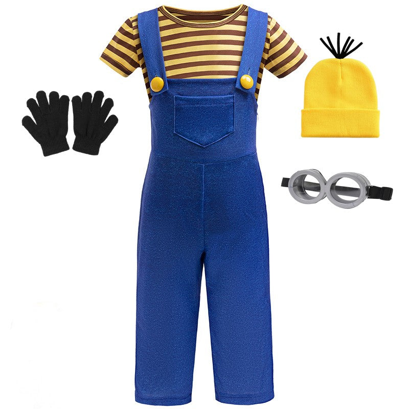 Children's Summer Sets Cosplay Clothing Strap Set Birthday Costumes Stage Performance Costume Boys Movie Theme Party Clothing