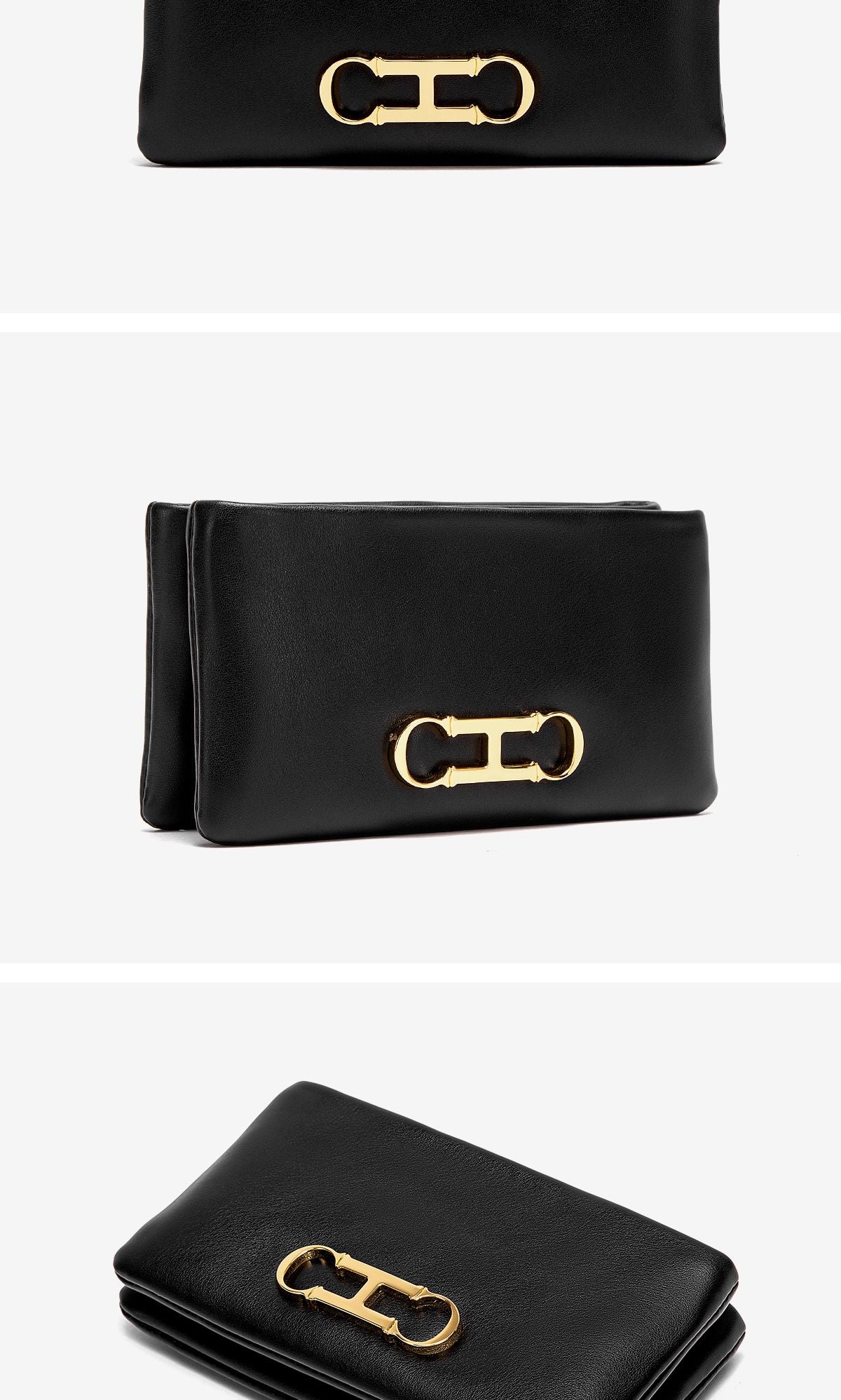 Fashionable Luxury Design 2024 Women's Solid Color Rectangular Handbag Business Party Letter Design Card Bag