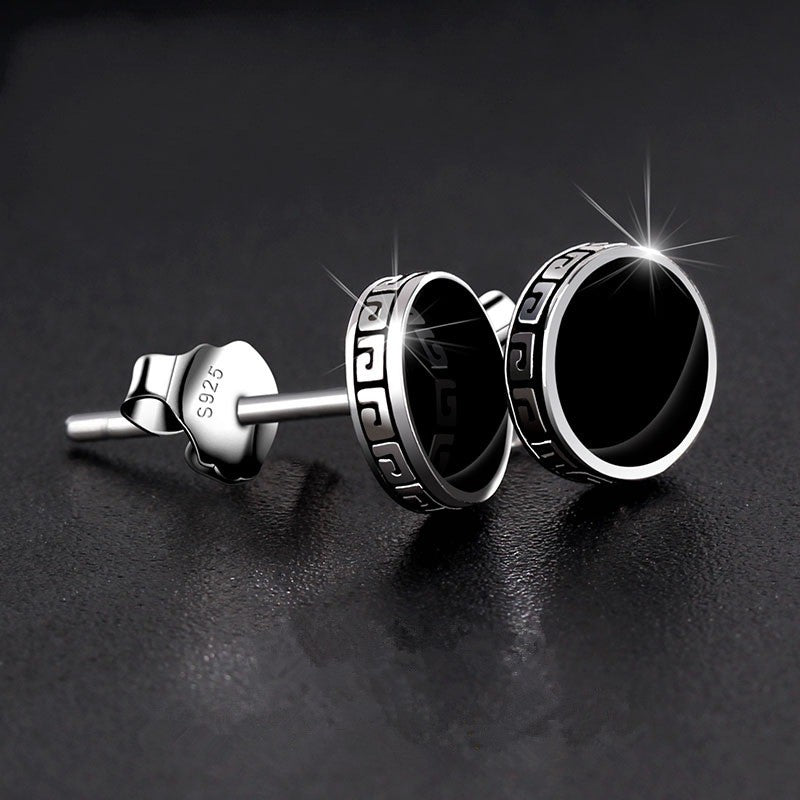 Andara Personalized 925 Silver Earrings Men'S Single Earrings Street Punk Hip-Hop Jewelry
