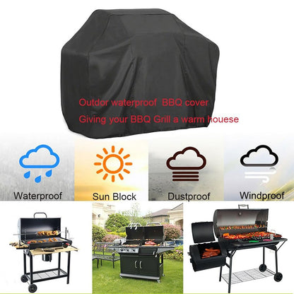 BBQ Grill Barbeque Cover Anti-Dust Waterproof Weber Heavy Duty Charbroil BBQ Cover Outdoor Rain Protective Barbecue Cover