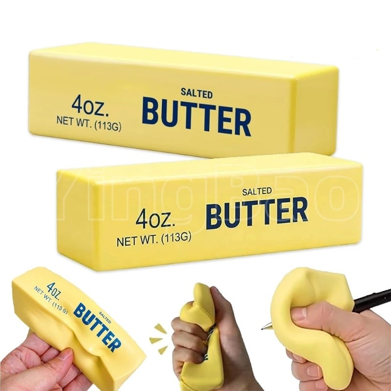 1~4Pcs Soft Squishy Butter Stick Fidget Toy Stress Relief Slow Rising Squeeze Toy for Anxiety Relief Decompression Party Gifts