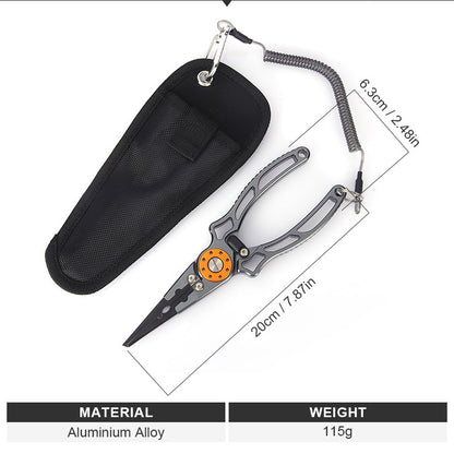 Shawto Liga de Alumínio Pesca Pinça Profissional Ferramenta de Pega de Lábio de Peixe Tesoura de Peixe Clipe de Controle de Peixe Alicates de Equipamento