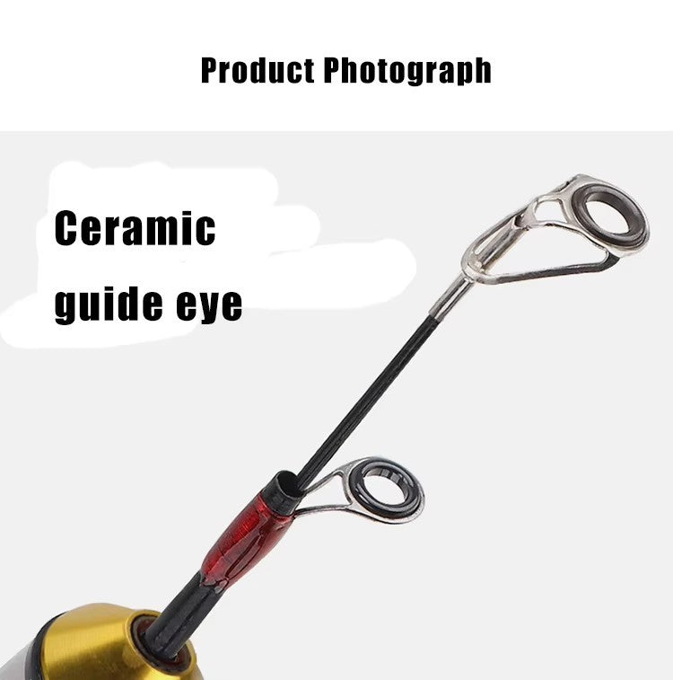 Vara de pesca de camarão mini 60cm, vara telescópica de carbono para pesca no gelo