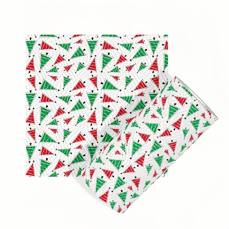 Papel Toalha de Cozinha Natalino Grosso 3 Camadas Descartável Rolo de Limpeza Forte Absorvente Úmido e Seco para Uso Doméstico