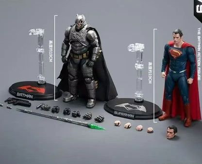 Pré-venda NOVO Original DC Fondjoy BVS Armored Batman Battle Damaged Superman Figure Set 1/9 Batman vs Superman?A Origem da Justiça