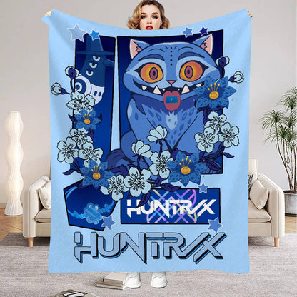 kpop Demon Hunters Huntrix Cobertores Qualidade Macio Quente Manta Cobertor Inverno Crianças Sofá Cama Fofo Colcha