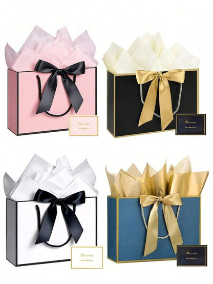 1pc Large Paper Gift Bag?Excluding Decorative Paper and Cards? - Valentine's Day Gift Bag - Portable Gift Bag with Handle