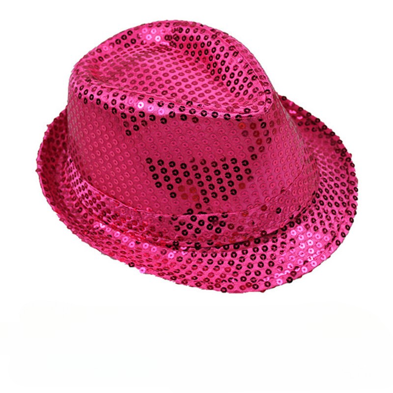 British Top Jazz Hat Bucket Hat Men Women Stage Performance Sequin Hat Shining Christmas Fedoras Party Parent Child Hat Hollween