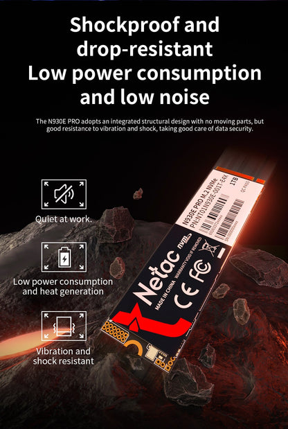 Netac SSD NVMe M2 1TB 128GB 256GB 512GB M.2 SSD NVMe PCIe Disco Rígido SSD Interno para Laptop Desktop