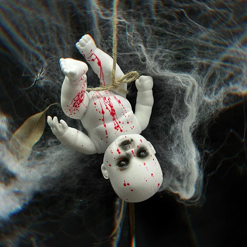 Halloween Hanging Baby Ghost Dolls Spooky Tricky Toys Ornament Horror Atmosphere Bar Courtyard Prop Happy Halloween Party Decor