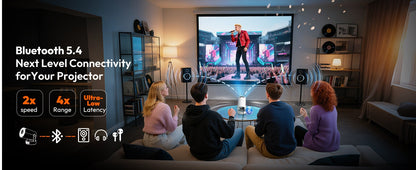 Projetor XGODY 4K HY300 Pro+ com alto-falante de 5W integrado 1280*720P Android 11 12000 Lumens Wifi6 BT5.4 Projetor Externo Portátil
