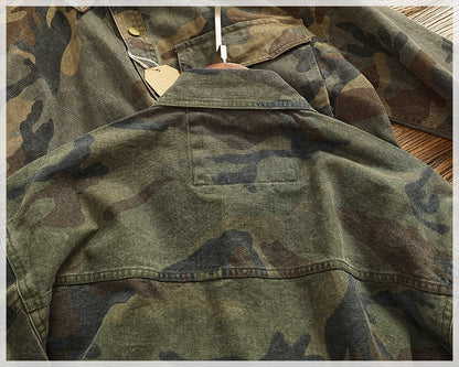 Casual cargo shirt camouflage coat fall new men's coat large pocket function stylish outdoor jacket