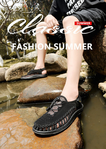 Summer New Sandals Fashion Handmade Weaving Casual Men Sandals Brand Designer Outdoor Walking Men's Shoes Summer Beach Shoes