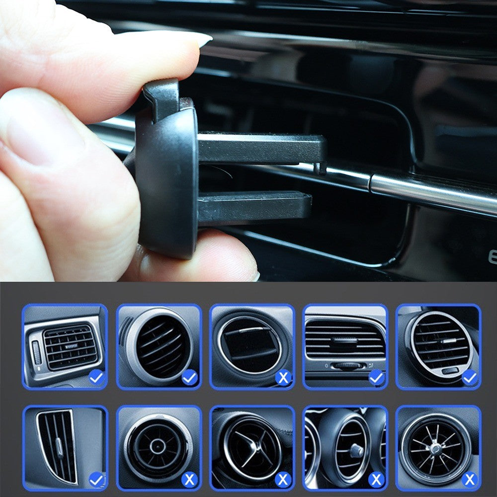 Car Air Vent Phone Holder Mount Universal 360° Rotating ABS Dashboard Navigation Bracket for IPhone Samsung Anti-Shake GPS Clip