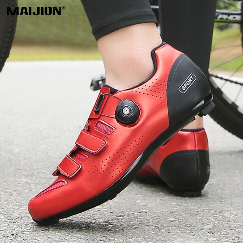 Women Road Cycling Shoes Wear-resistant Bicycle Shoes with Locking Plate Men's Non-slip Outdoor Cycling Sneakers