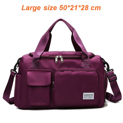Womne's Travel Bags Handbags Gym Shoulder Bags Oxford Fitness Camping Trekking Bags Hiking Waterproof Outdoor Crossbody Bag