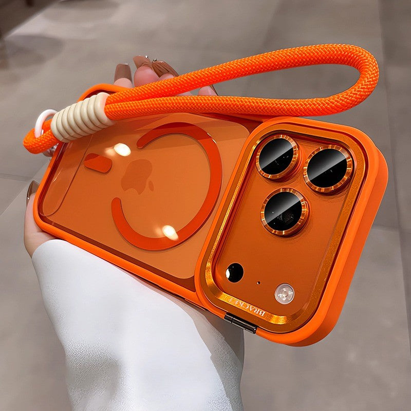 for iPhone 17 Camera Bracket for Magsafe Case for iPhone 17 Pro Max Air Wrist Strap Lens Film ShockProof Wireless Charging Cover