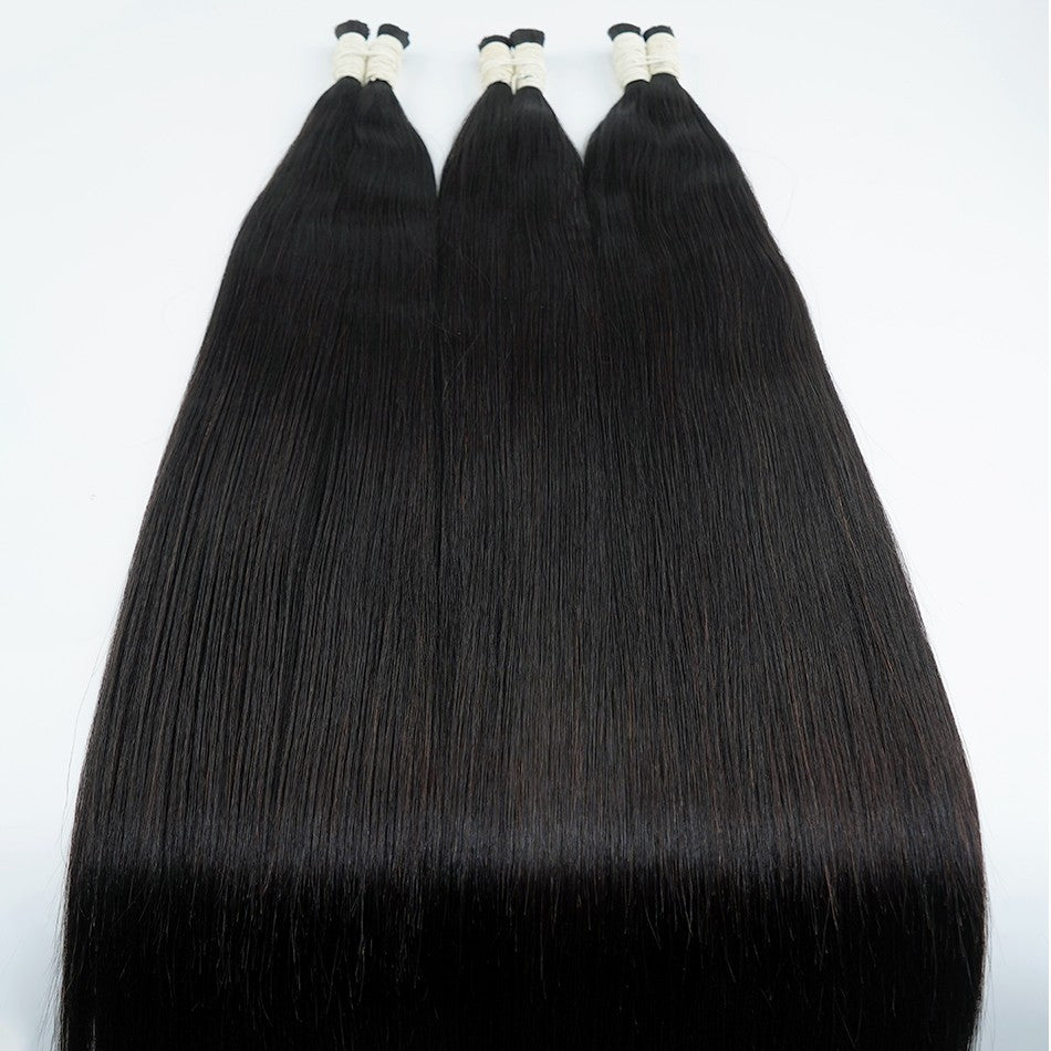 18A Cabelo Humano Duplo Desenho Vietnã a Granel Tranças Boho Extensões de Cabelo Curto Menos Liso Não Trama 300g 613#