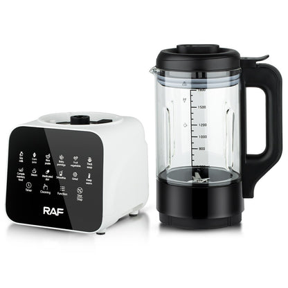 Liquidificador Multifuncional RAF Padrão UE 1.8L Espremedor Automático de Frutas e Vegetais com Copo de Vidro Eletrodoméstico de Cozinha
