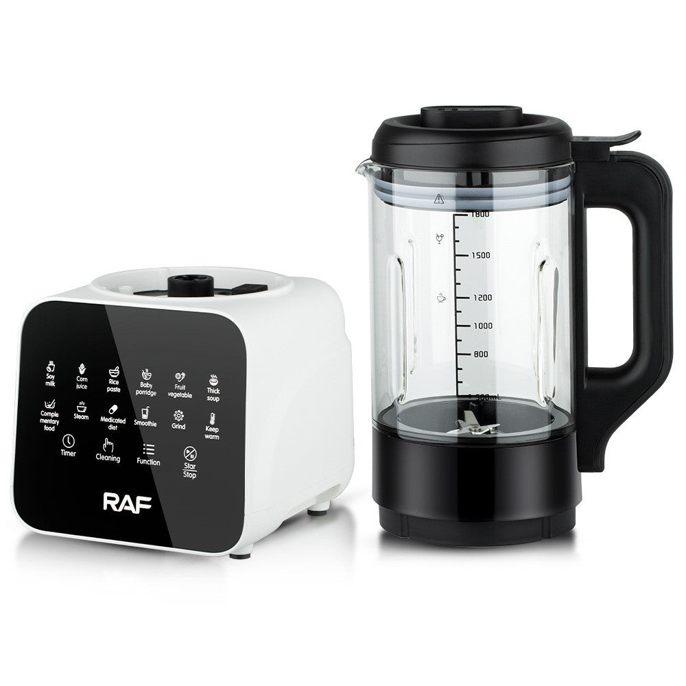 Liquidificador Multifuncional RAF Padrão UE 1.8L Espremedor Automático de Frutas e Vegetais com Copo de Vidro Eletrodoméstico de Cozinha