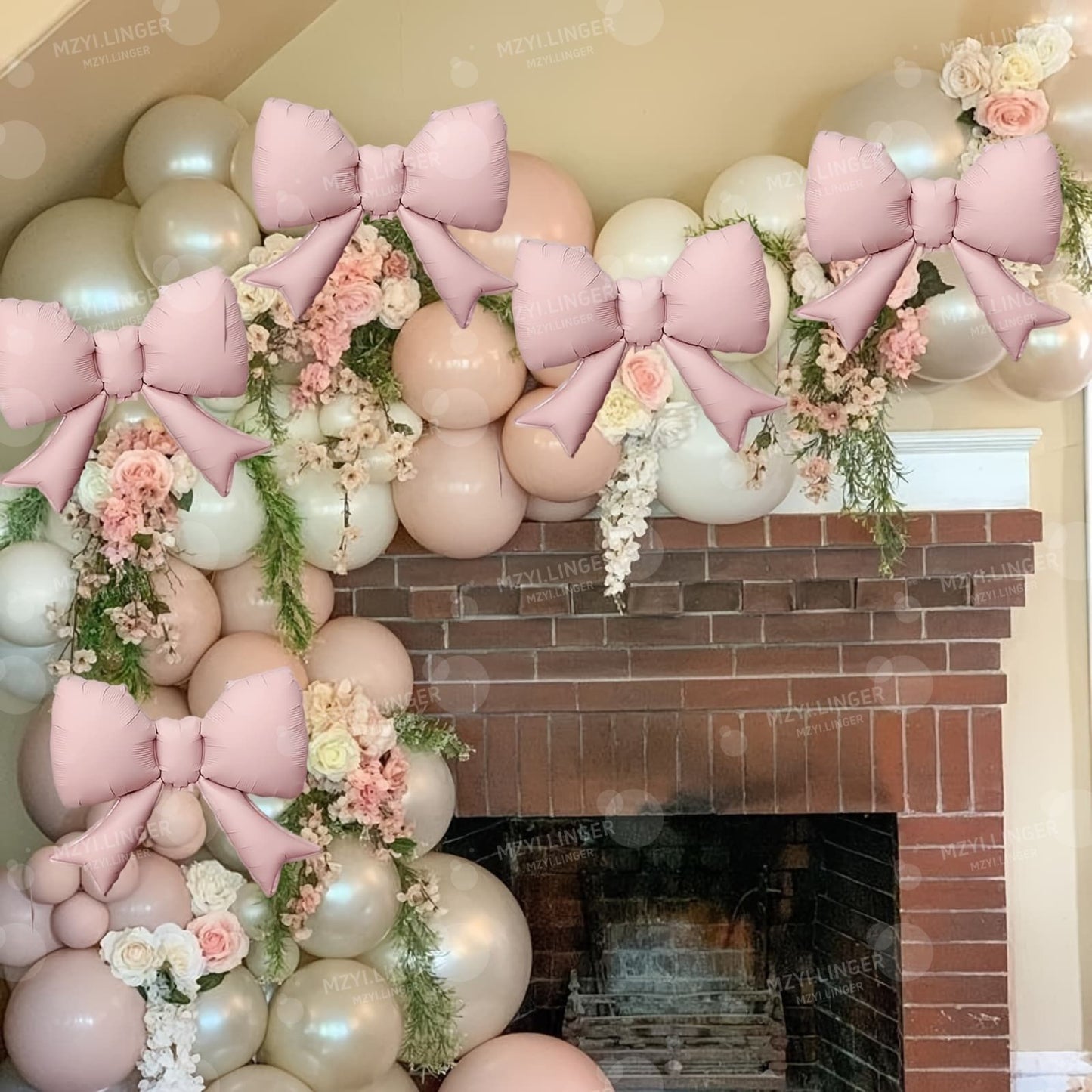 Pink Bow Birthday Balloon Happy Birthday Letter Balloon Used for Wedding, Valentine's Day, Birthday, Proposal Decoration Decor