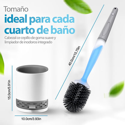 Refillable Silicone Toilet Brush Wall Mount Toilet Bowl Cleaning Brush Set for Corner Cleaning Tools Bathroom Accessories