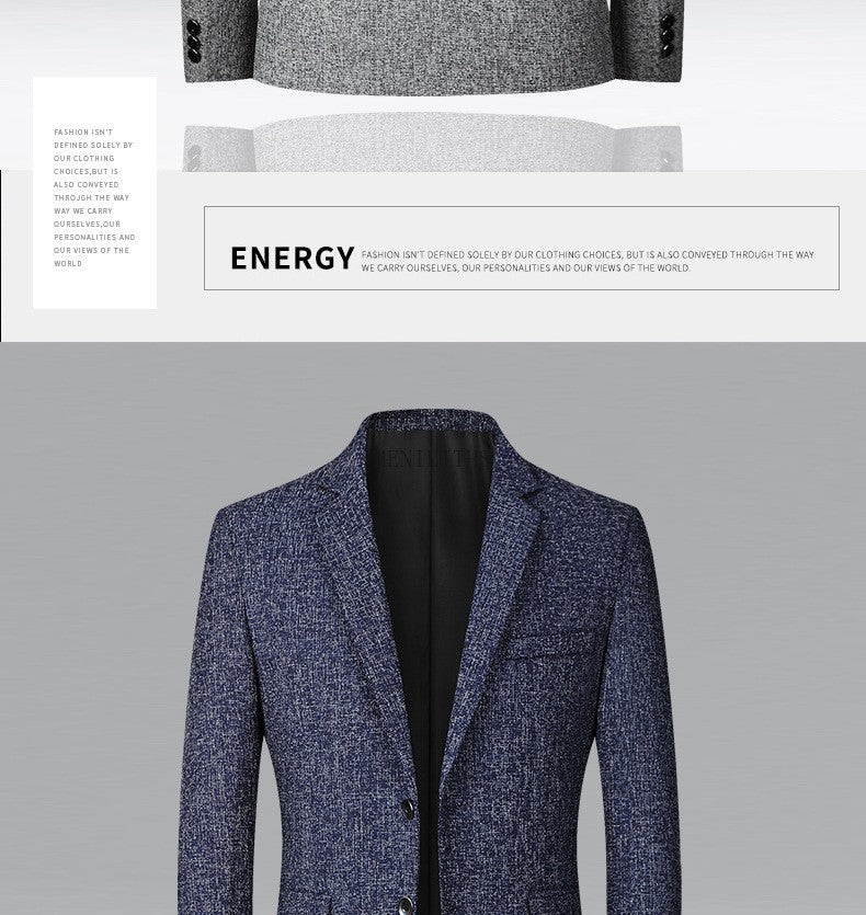 Men's Blazer Casual Suit Spring Thin Middle-aged Top Jacket Blazers for Men Men Suit