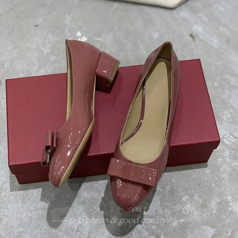 2025 FANGXITING New Arrival Spring Handmade Genuine Leather Round-Toe Woman Loafers Mary Janes Zapatos De MujerBallet Dance Shoe