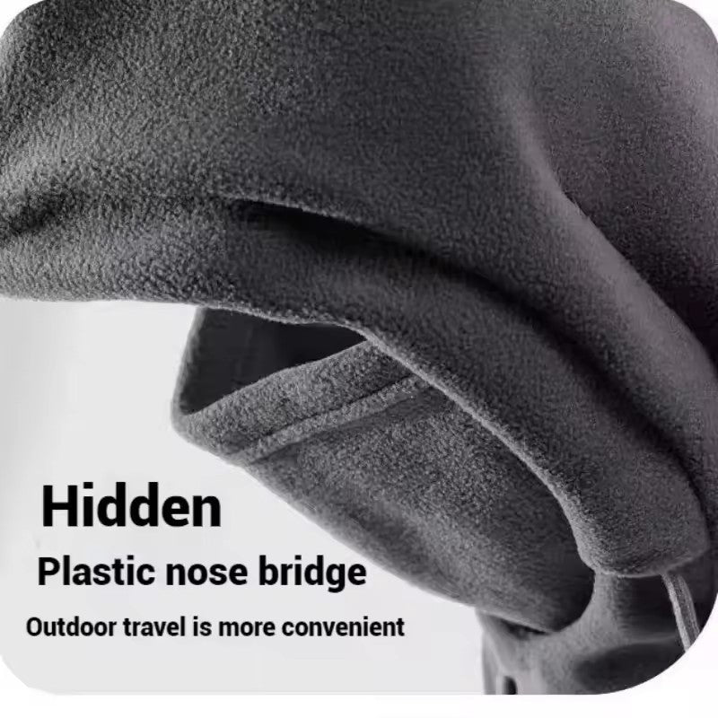 Gorro de Inverno Quente com Máscara e Aquecedor de Pescoço 3 em 1 Balaclava à Prova de Vento para Homens e Mulheres Gorro Máscara Proteção Contra o Frio para Ciclismo