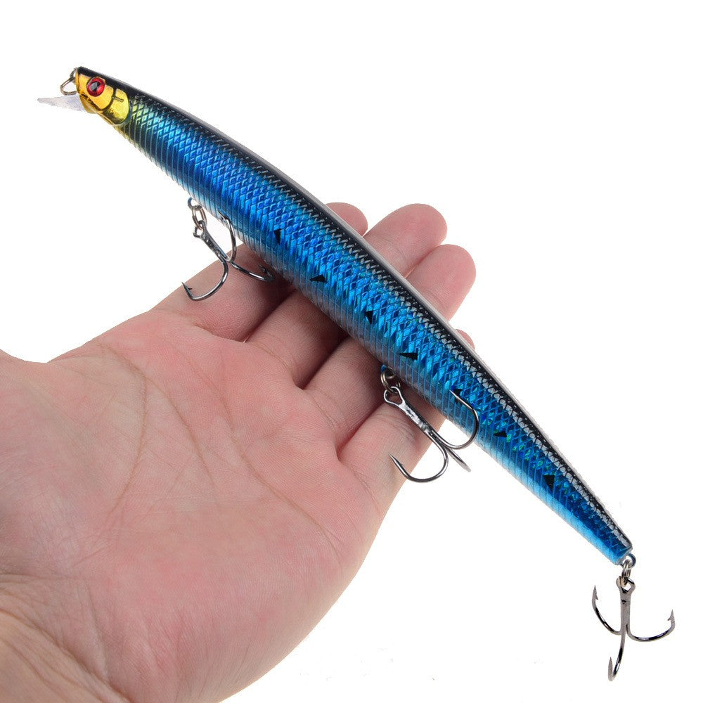 16 Cores 18cm 24g Isca Artificial Minnow Laser Crankbait Dura Plástico Grande Isca Falsa para Pesca Marítima