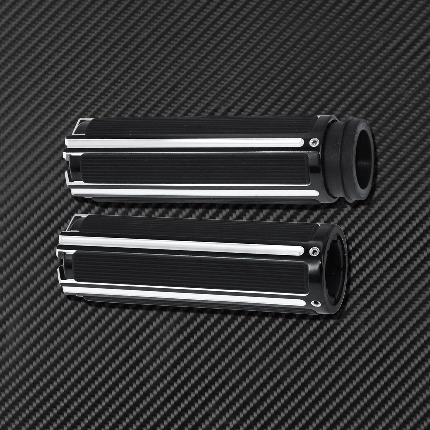 1'' Electronic Hand Grips Motorcycle 25mm Throttle Handle Bar Black/Chrome For Harley Softail FXDLS Breakout Touring FLHR Trike