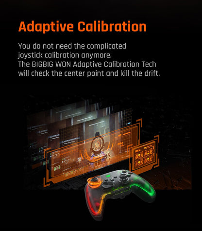 Original BIGBIG WON Rainbow 2 Pro Elite Game Controller Wireless Bluetooth Gamepad FPS Handle Joystick For PC/Switch/ANDROID/IOS