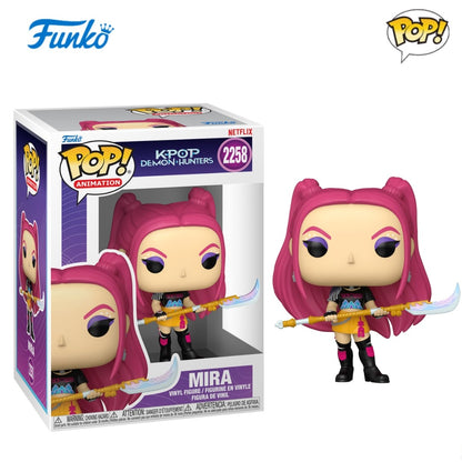KPop Demon Hunters Anime Figure Zoey Rumi Mira Jinu Derpy com Sussie FUNKO POP Brinquedo Colecionável Modelo de Edição Limitada Presente